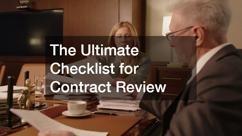 Checklist for Contract Review
